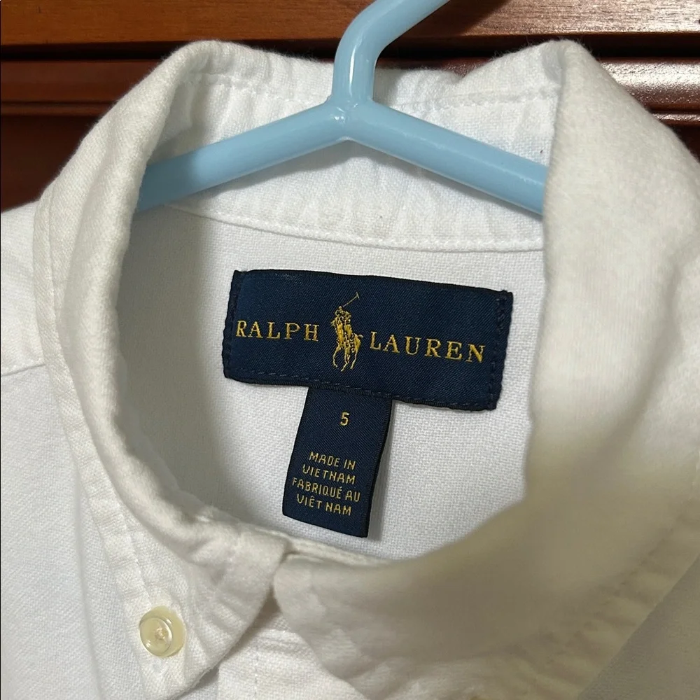Ralph Lauren | White LS Button Oxford Shirt | 5